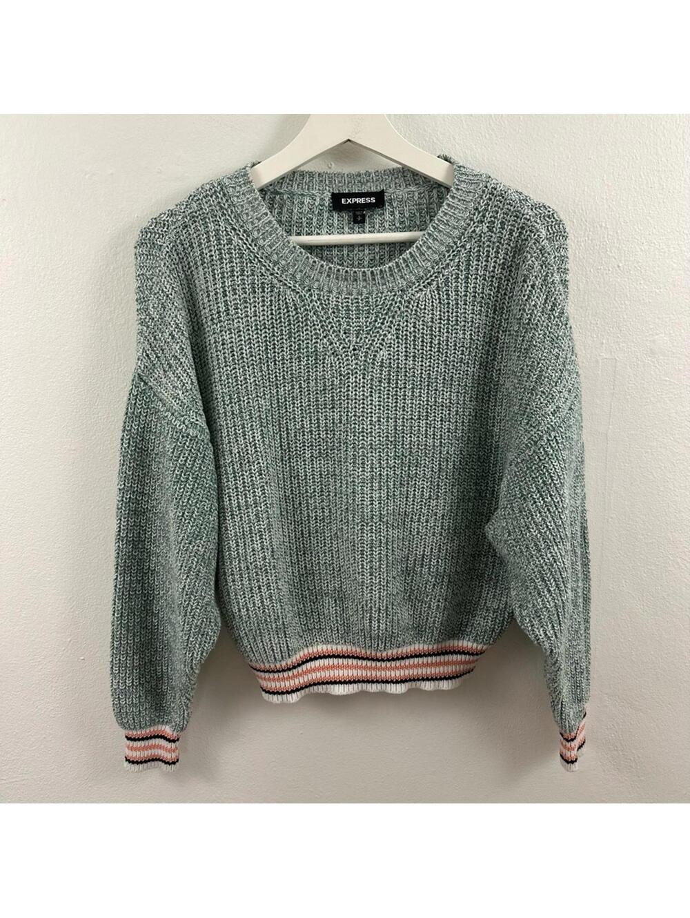 Express Multi-Color Crew Neck Pullover Sweater Women's Size S